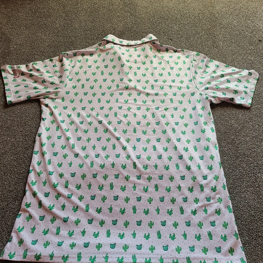 Mens Bogey Bros Golf Polo Prick-ly Pear Cactus Shirt Sz. XL - Picture 7 of 8